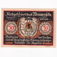 Nemecko Weissenfels 50 Pfennig 1921