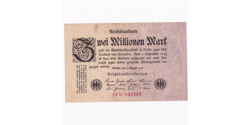 Nemecko 2 Milióny Mariek 1923