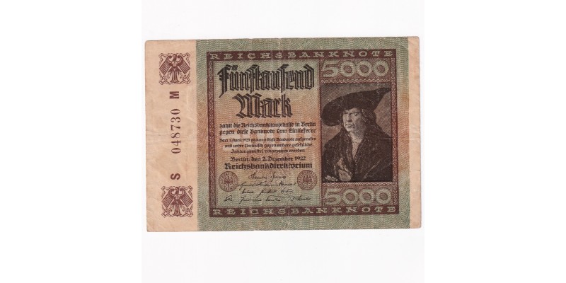 Nemecko 5000 Mariek 1922
