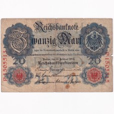 Nemecko 20 Mariek 1914