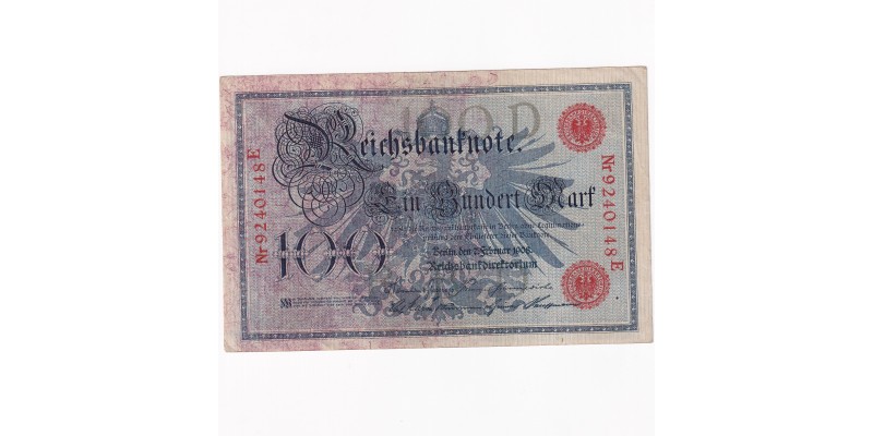 Nemecko 100 Mariek 1908
