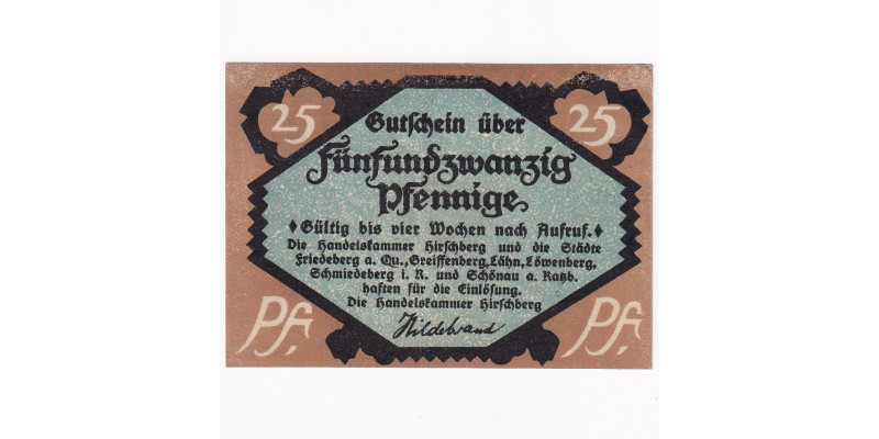 Nemecko 25 Pfennig Hischberg