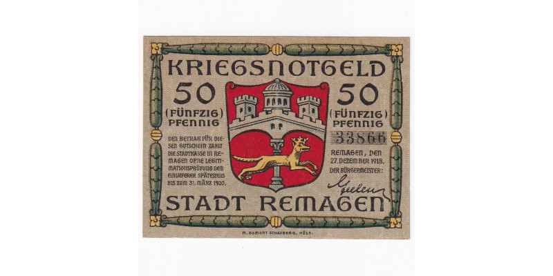 Nemecko 50 Pfennig 1918