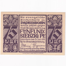Nemecko 75 Pfennig 1921