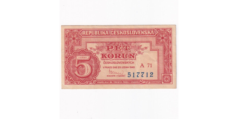 5 Korún 1949