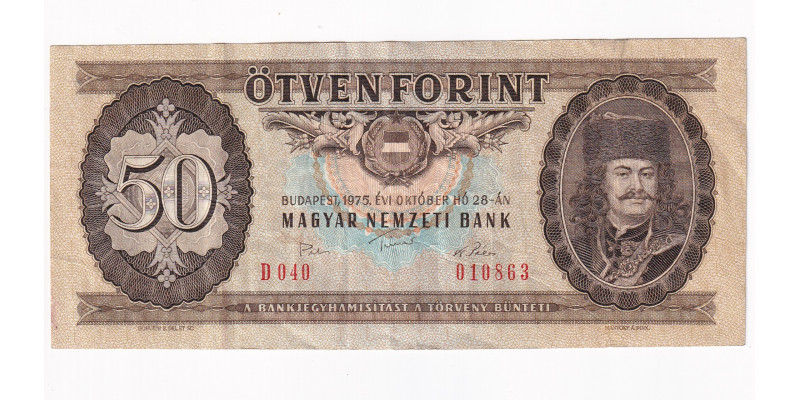 Maďarsko 50 Forint 1975