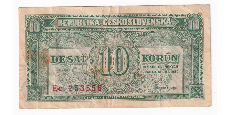 10 Korún 1950