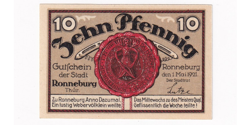 Nemecko 10 Pfennig 1921