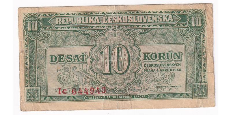 10 Korún 1950