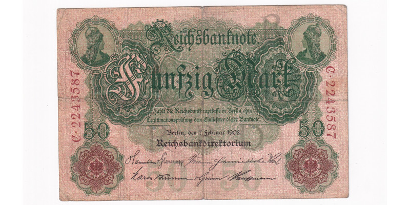 Nemecko 50 Mark 1908