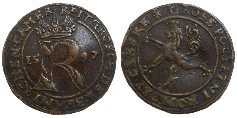 Rudolf II. početný groš 1597 R