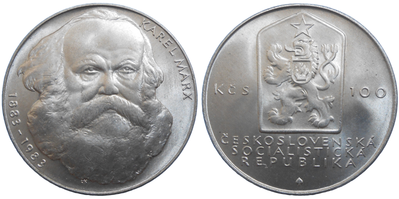 100 KČS 1983 Karel Marx