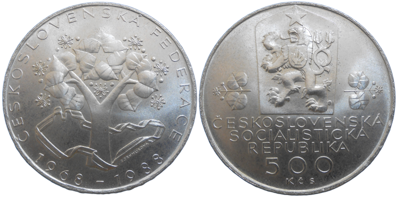 500 KČS 1988 Československá Federácia