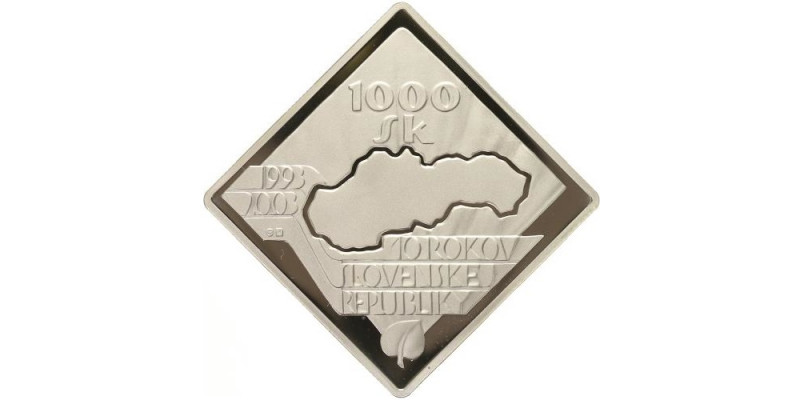 1000 Sk 2003 10. výročie vzniku SR