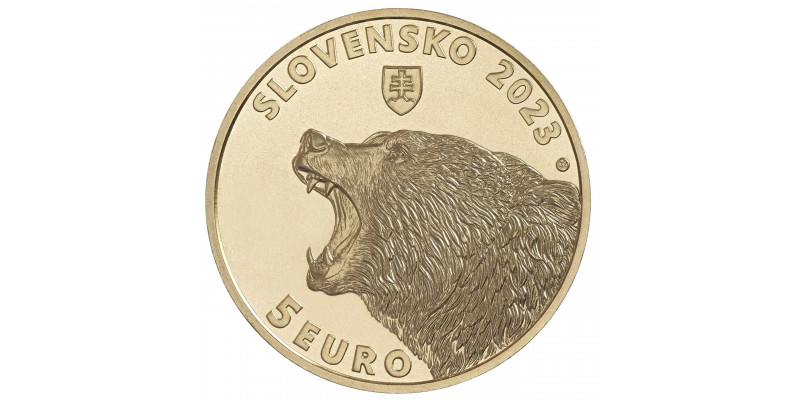 5 Euro 2023 Medveď Hnedý