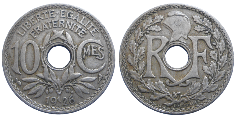 Francúzsko 10 Centimes 1926