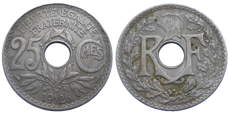Francúzsko 25 Centimes 1926