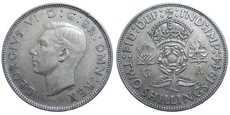 Veľká Británia 2 Shilling 1944