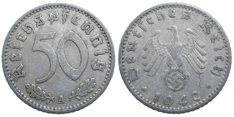 Nemecko 50 pfennig 1940 A