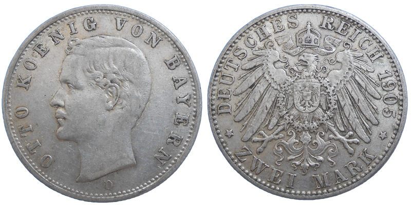 Nemecko 2 marka 1905 D