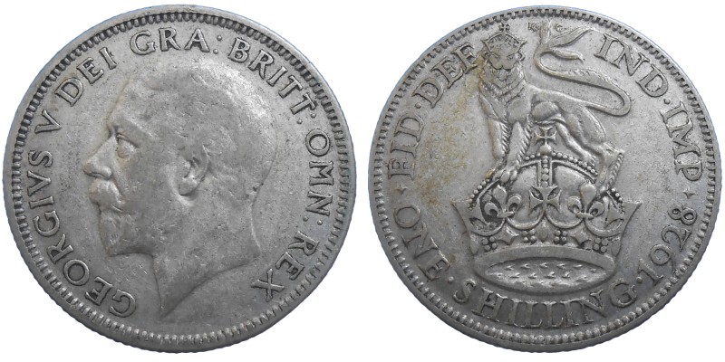 Anglicko 1 Shilling 1928