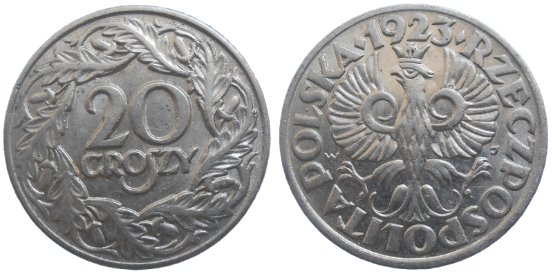 Poľsko 20 Groszy 1923