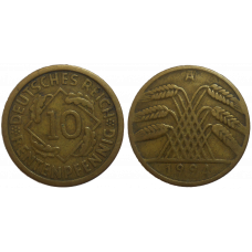 Nemecko 10 Pfennig 1924 A