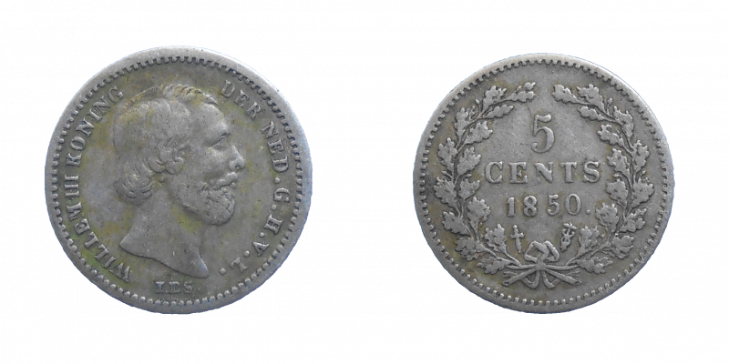 Holandsko 5 Cent 1850