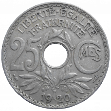 Francúzsko 25 Centimes 1920