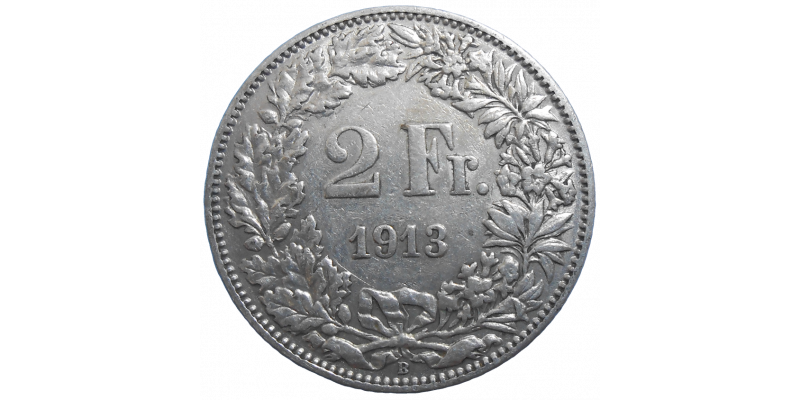Švajčiarsko 2 Frank 1913