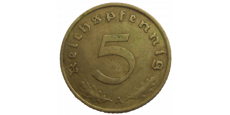 Nemecko 5 Pfennig 1938 A