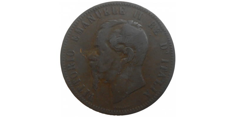 Taliansko 10 Centesimi 1866 H