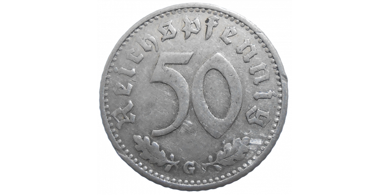 Nemecko 50 Pfennig 1940 G