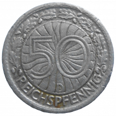 Nemecko 50 Pfennig 1931 D