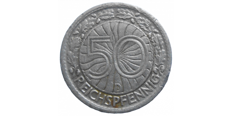 Nemecko 50 Pfennig 1931 D