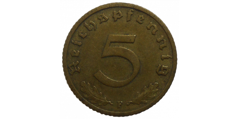 Nemecko 5 Pfennig 1937 F