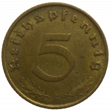 Nemecko 5 Pfennig 1939 A