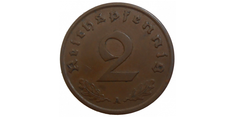 Nemecko 2 Pfennig 1938 A