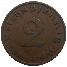 Nemecko 2 Pfennig 1939 J