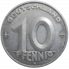 Nemecko 10 Pfennig 1953 E