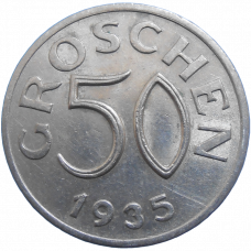 Rakúsko 50 Groschen 1935