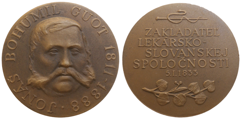 Medaila Jonáš Bohumil Guot 1811 - 1888