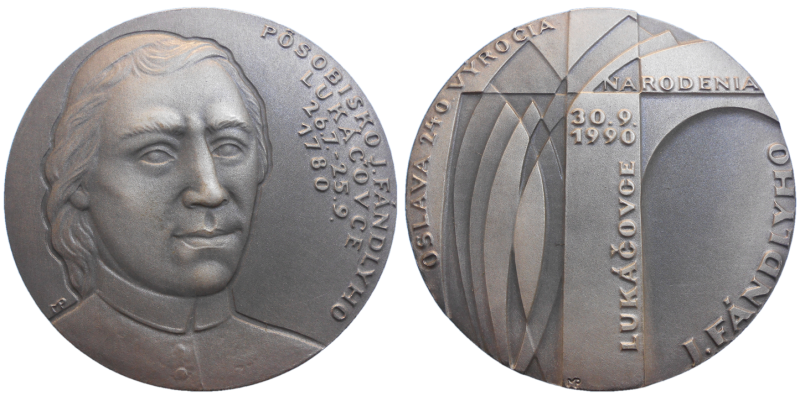 Medaila 240. výročie narodenia Juraja Fándlyho