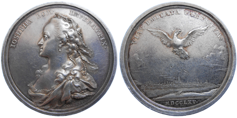 Mária Jozefína Bavorská strieborná medaila 1765