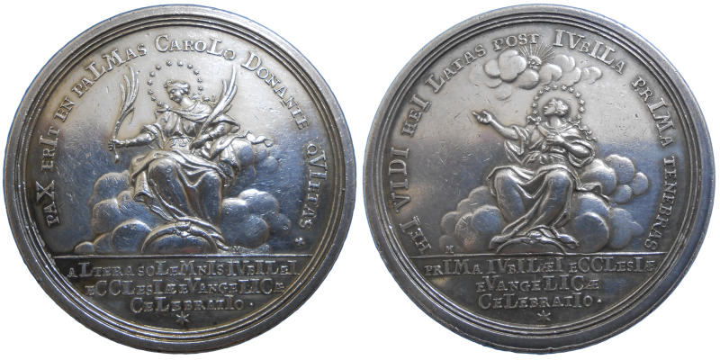 Karol VI. Strieborná medaila 1717