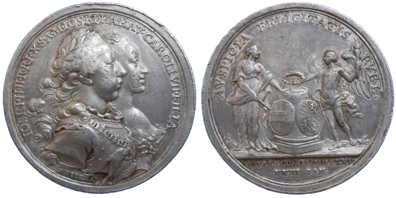 Jozef II. Strieborná medaila 1765