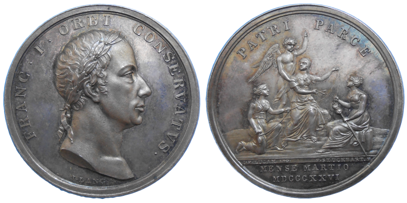 František II. Strieborná medaila 1826 - Výnimočný exemplár