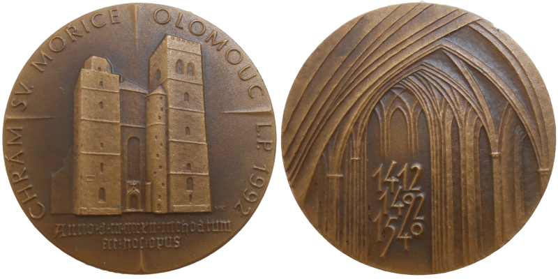 Medaila 1992 - Chrám sv. Mórica Olomouc