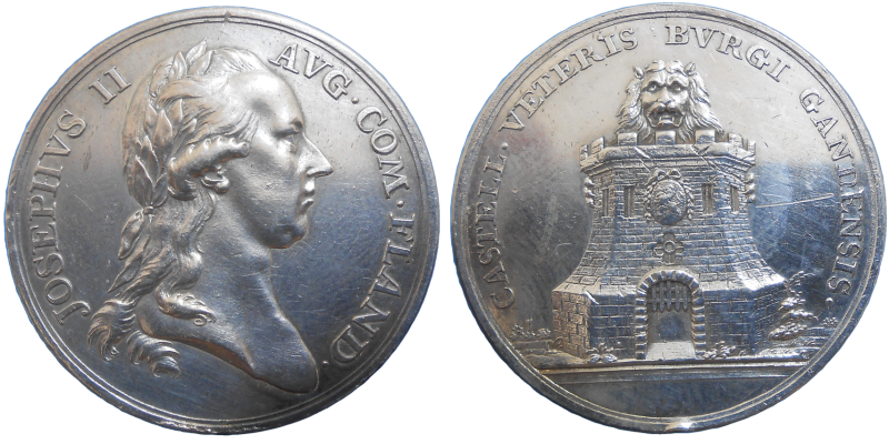 Jozef II. Strieborná medaila - Holdovanie vo Flámsku