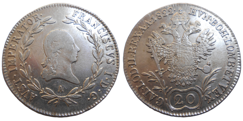 František II. 20 grajciar 1822 A